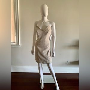 NWT Marciano Lilyana Strapless Crystal Dress in Cream